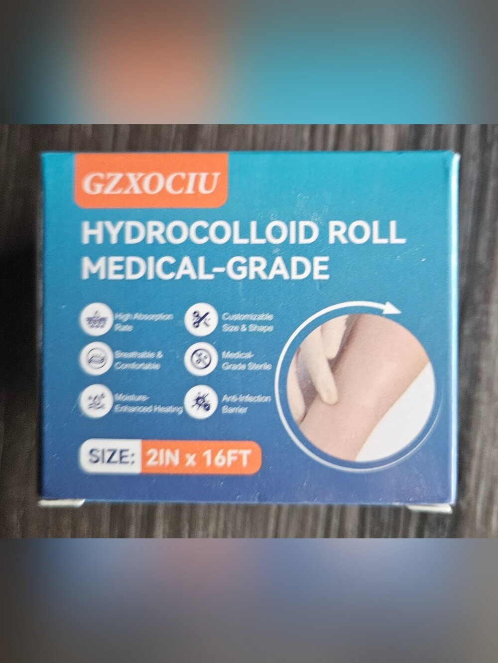 Hydrocolloid Roll Medical-Grade Adhesive Bandage - Blue